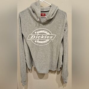 Dickies Gray with White Logo Graphic Long Sleeve Pullover Hoodie Women's 3X